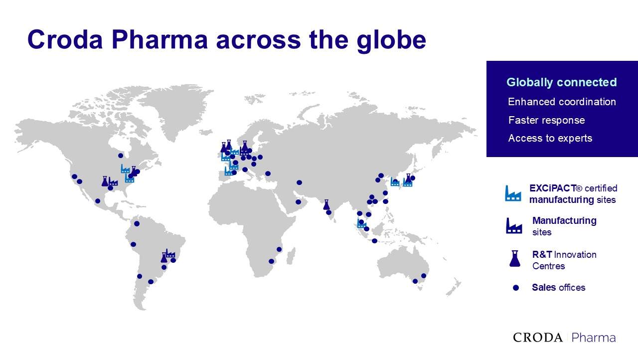 Discover Croda Pharmas locations across the globe